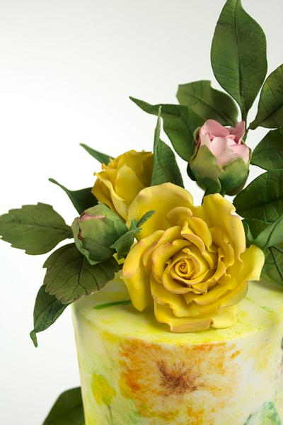 YELLOW CAKE-WATERCOLOR - Cake by Cesar Renteria Cakes