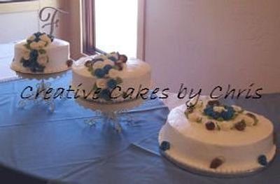 Roses and shell wedding - Cake by Creative Cakes by Chris