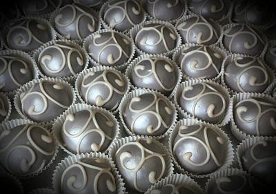 Silver Swirl Cake Bites - Cake by Yolanda Marshall 