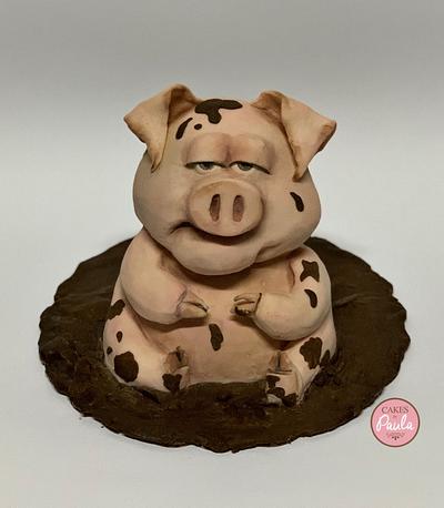 Pig cake - Cake by Maria Paula Robles