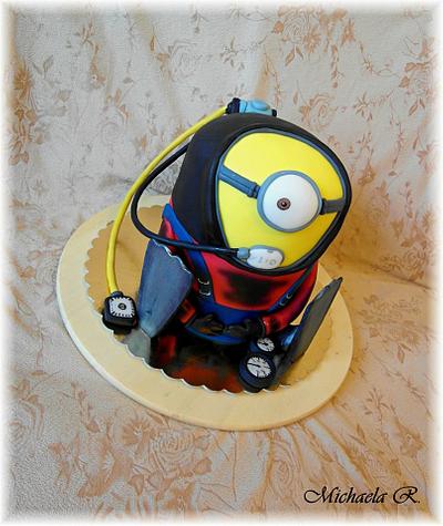Scuba diver minion - Cake by Mischell
