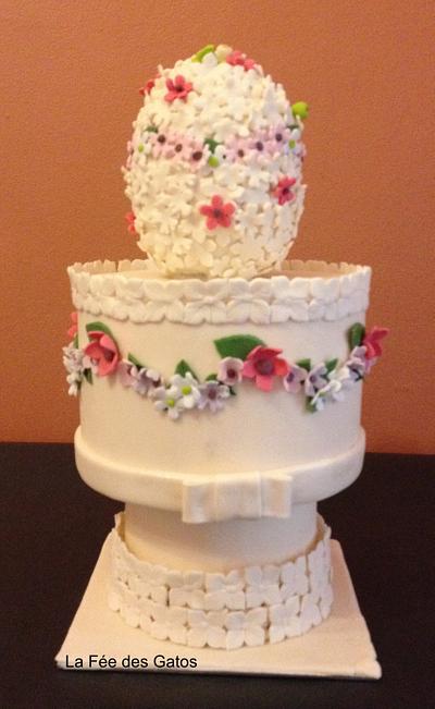wedding cake  - Cake by lafeedesgatos