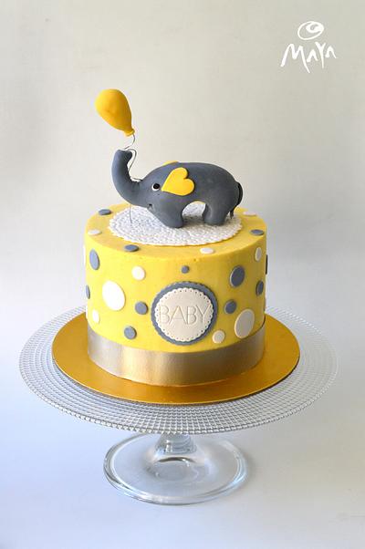 Oliphant & balloon Baby shower - Cake by Abha Kohli