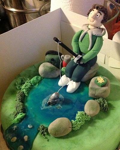 Fishing - Cake by carolyn morgan