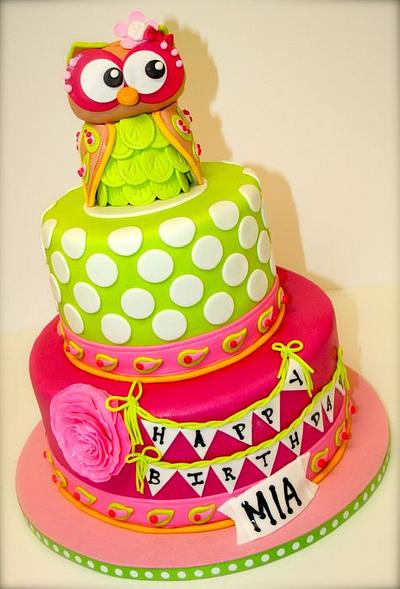 Owl Birthday Cake - Cake by Stacy Lint
