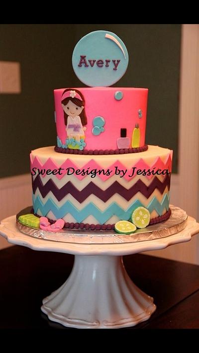 Avery's 8th spa themed bday - Cake by SweetdesignsbyJesica