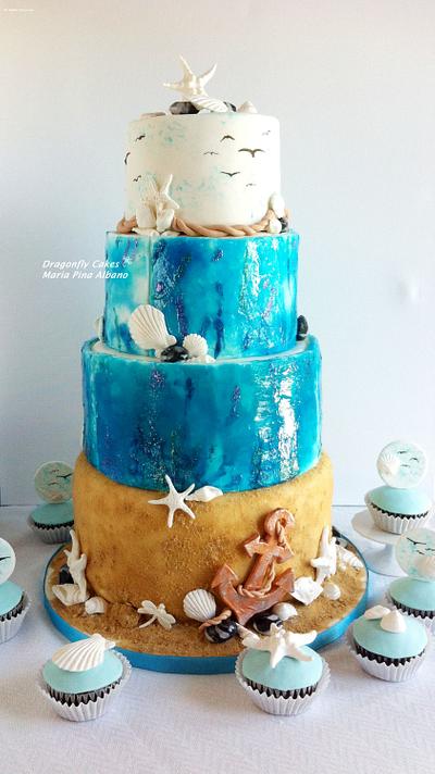beach cake - Cake by dragonflycakes