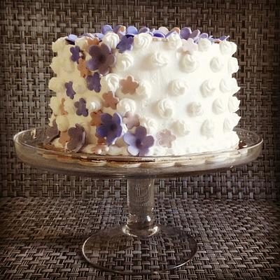 simple white and purple cake - Cake by daman soni