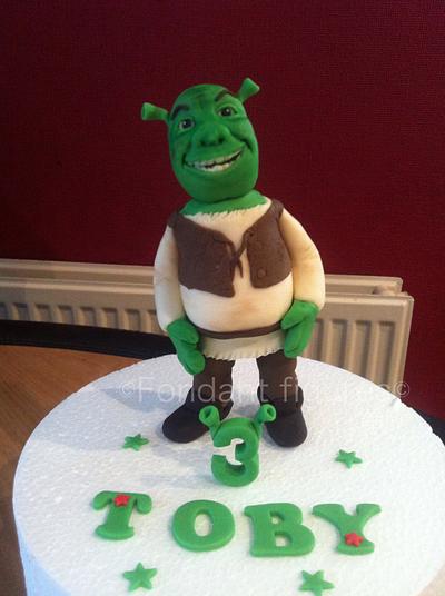 Shrek fondant figure - Cake by silversparkle