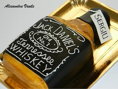 Jack Daniel's bottle cake - Cake by alexandravasile