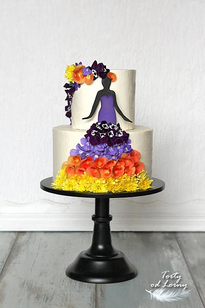 Edible flowers - Cake by Lorna