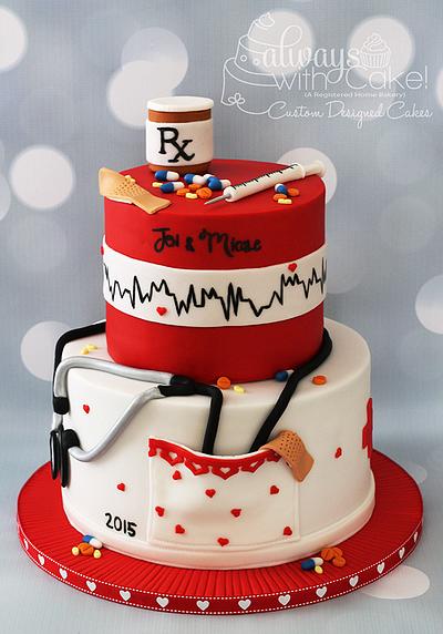 Nurses Grad Cake - Cake by AlwaysWithCake