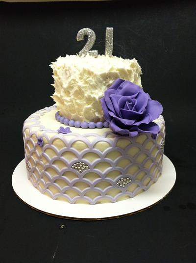 Sparkly 21st - Cake by Karen Seeley