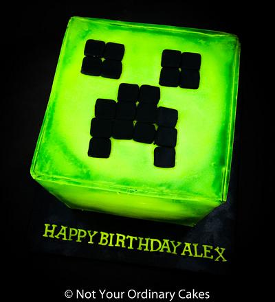 airbrushed creeper - Cake by Not Your Ordinary Cakes