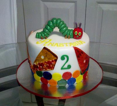 Very Hungry Caterpillar  - Cake by Kimberly Cerimele