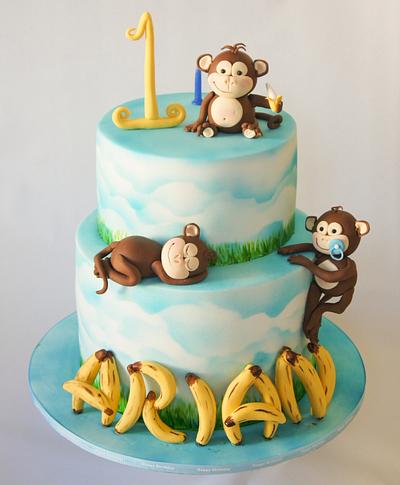 Cheeky Monkey - Cake by L & A Sweet Creations
