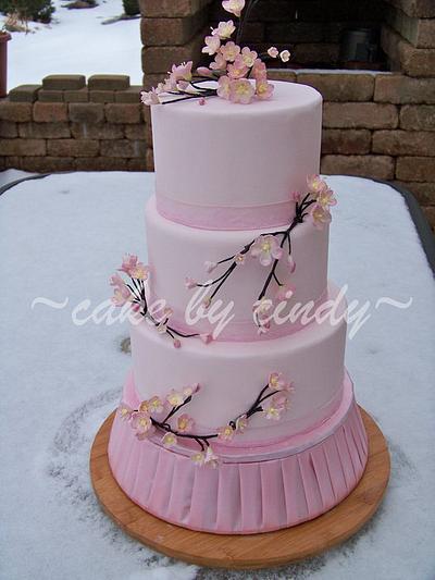 cherry blossom cake - Cake by Cindy Gleason