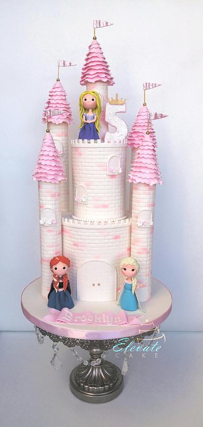 Princess Castle with Modelling Paste Figurines - Cake by Elevatecake