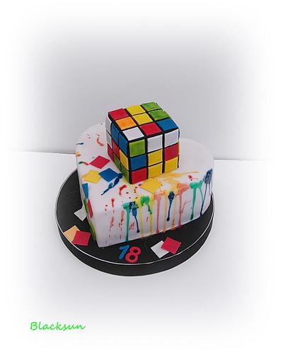 Rubix cube - Cake by Zuzana Kmecova