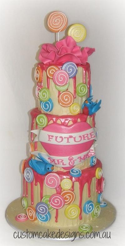Engagement Cake - Cake by Custom Cake Designs