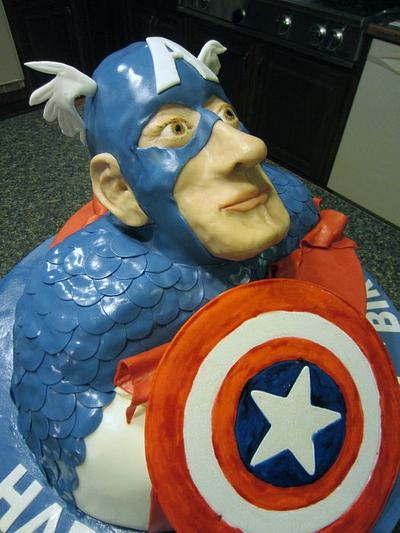 Captain America! - Cake by Deb Miller