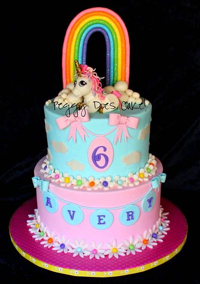 Unicorn rainbow cake for Avery - Cake by Peggy Does Cake