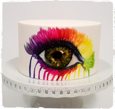 Missing you Rainbow eye cake - Cake by Angelic Cakes By Sarah