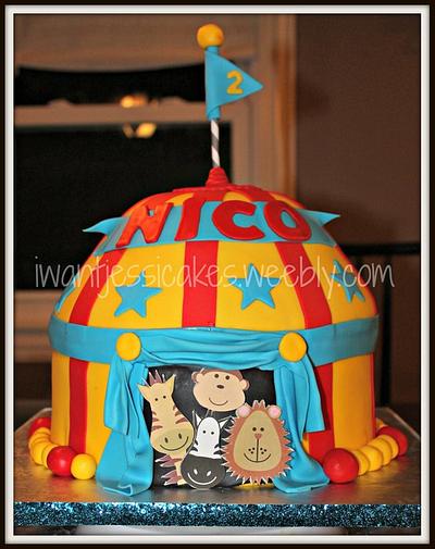 circus tent cake - Cake by Jessica Chase Avila