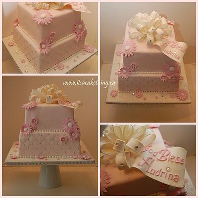 Baptism Gift Box & Gerbera's Cake - Cake by It's a Cake Thing 