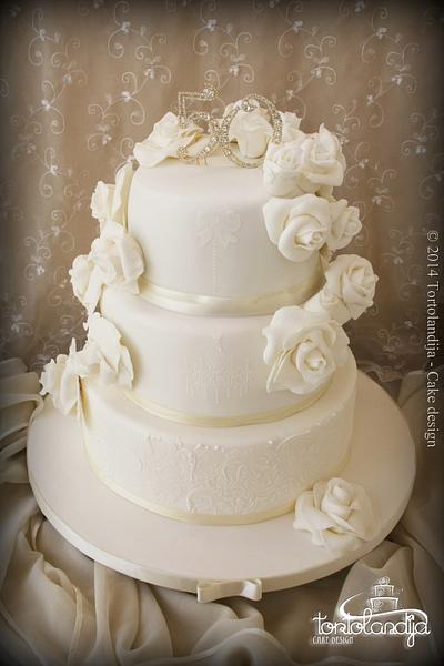 50th wedding anniversary cake - Cake by Tortolandija