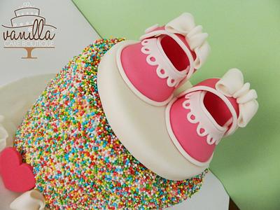 Sprinkle Baby Shoes - Cake by Vanilla cake boutique
