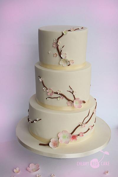 Blossom Wedding Cake - Cake by Cherry Red Cake
