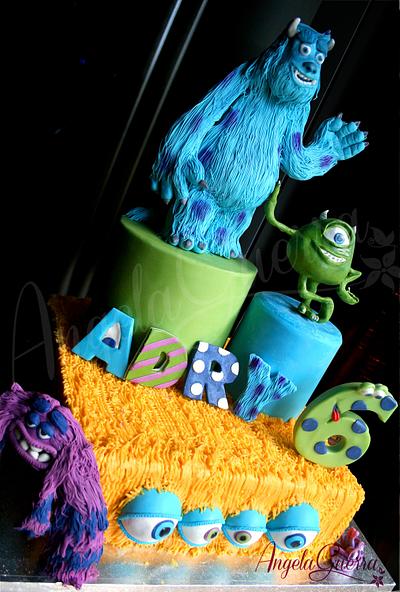 Monsters & Co cake for my Adry - Cake by Angela Guerra