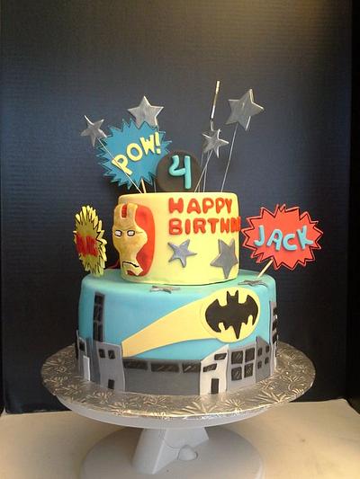 Superhero Themed Cake - Cake by Melissa Walsh