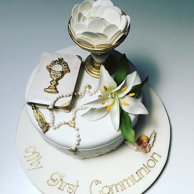 First Communion Cake - Cake by DollysSugarArt
