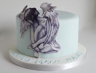 60th Birthday Angel cake - Cake by Angel Cake Design