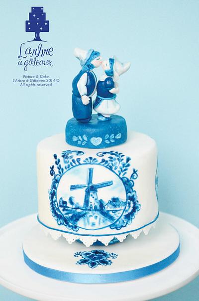 Delft blue Love - Cake by L'Arbre à Gâteaux