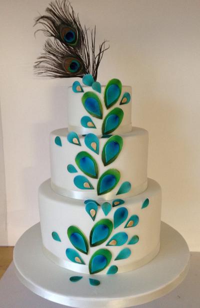 Beautiful peacock colours  - Cake by Happyhills Cakes