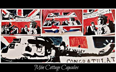 Bansky style hand painted Jubilee cake - Cake by Môn Cottage Cupcakes