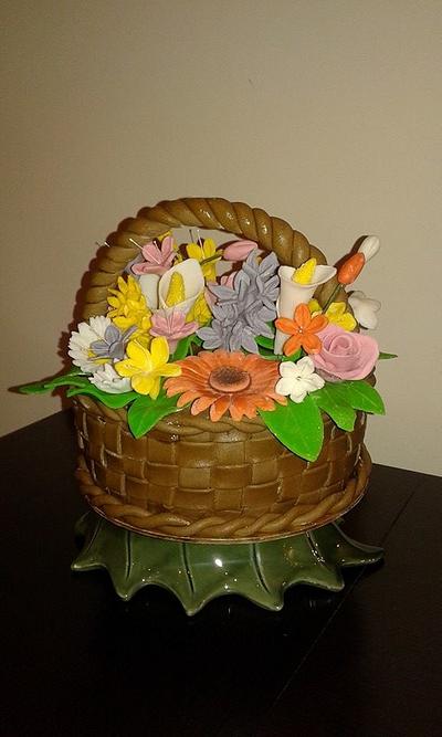 flower basket cake - Cake by Maria Tsilinikou