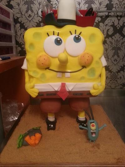 spongebob squad pants ...  - Cake by karen mitchell