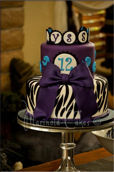 Purple Zebra Birthday Cake - Cake by Mavic Adamos