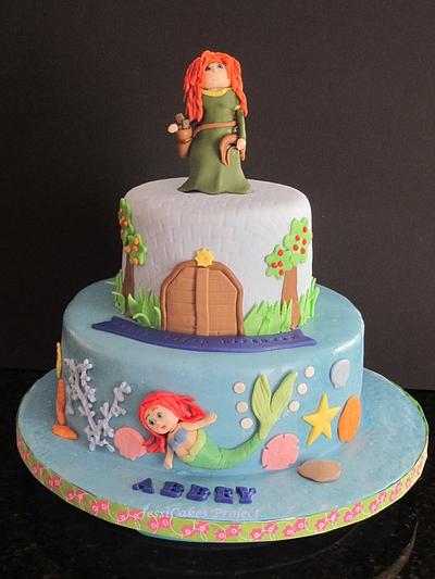 Young Merida & Little Ariel Cake  - Cake by Josie Borlongan