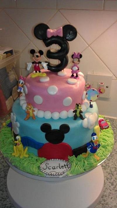 my favourite cake. minnie mouse clubhouse - Cake by kellywalker123