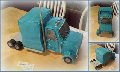 tractor trailer - Cake by Laciescakes