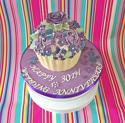 Anniversary Giant Cupcake - Cake by Jules