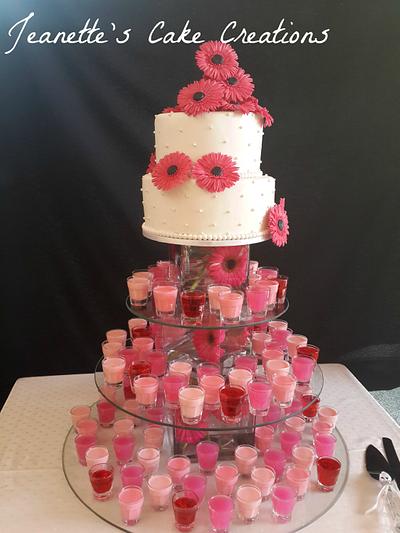 Gerbera daisy wedding cake - Cake by Jeanette's Cake Creations and Courses