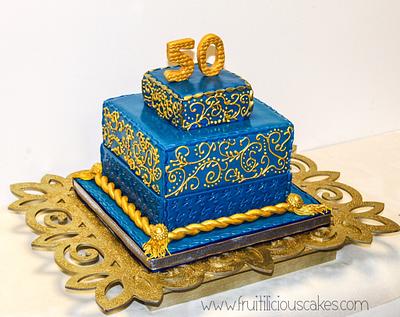 Golden Celebration!! - Cake by Fruitilicious Creations & Cakes