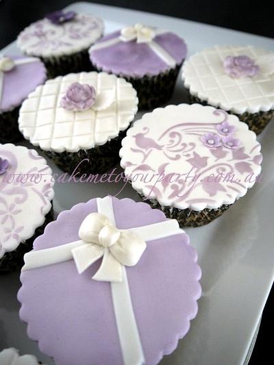 Elegant Mauve Cupcakes - Cake by Leah Jeffery- Cake Me To Your Party