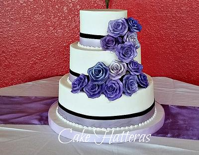 Purple Rain Wedding Cake - Cake by Donna Tokazowski- Cake Hatteras, Martinsburg WV